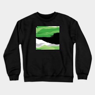 Aromantic Pride Layered Wavy Shapes Crewneck Sweatshirt